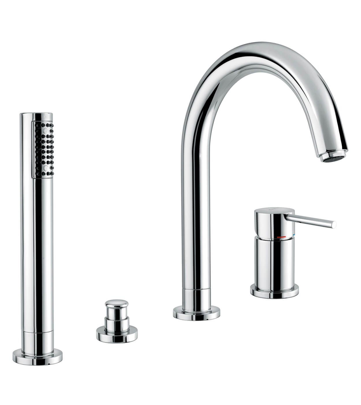 Deck-mounted bath mixer Emmevi Piper 45120, 4 holes