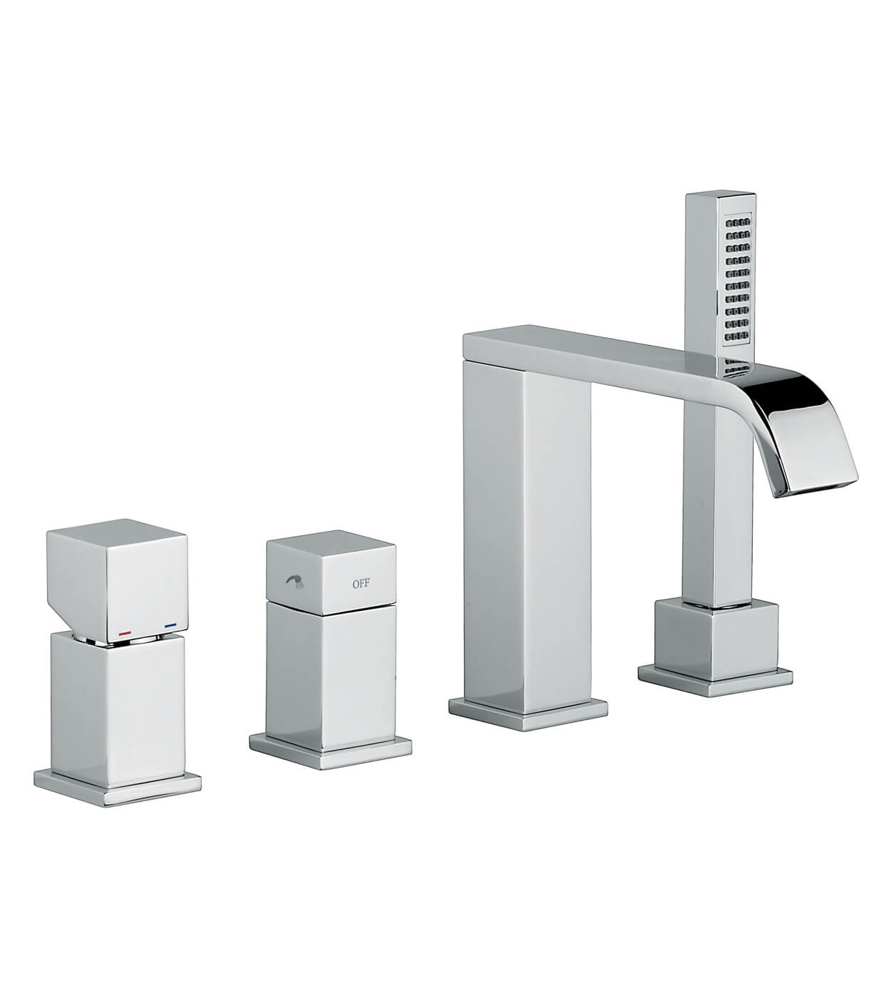 Deck-mounted bath mixer Emmevi Siris 47120, 4 holes