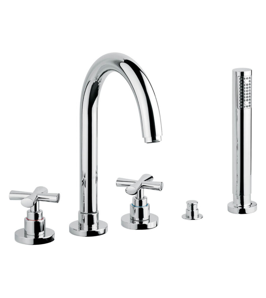 Deck-mounted bath mixer Emmevi Spirit New 31121, 4 holes, chrome Deck-mounted bath mixer Emmevi Spirit New 31121, 4 holes