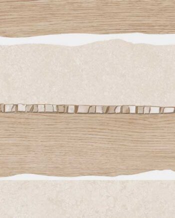 Decorative ceramic wall tile Tau Lithos Wall Brading Linen, 30x90 cm, linen beige