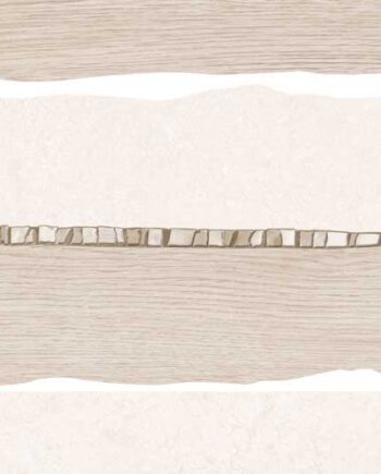 Decorative ceramic wall tile Tau Lithos Wall Brading White, 30x90 cm, white