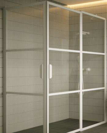Shower enclosure Hietakari Bläk 763 Tokyo, hinged door + hinged door with fixed part