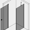 Shower enclosure Hietakari Forma 368, fixed wall + hinged door – 4