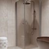 Shower enclosure Hietakari Forma 372, aluminium frame, bronze tinted glass Shower enclosure Hietakari Forma 372, aluminium frame, bronze tinted glass