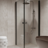 Shower enclosure Hietakari Forma 372, black frame, clear glass Shower enclosure Hietakari Forma 372, black frame, clear glass