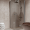 Shower enclosure Hietakari Forma 373, aluminium frame, grey tinted glass Shower enclosure Hietakari Forma 373, aluminium frame, grey tinted glass