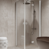 Shower enclosure Hietakari Forma 373, white frame, super bright glass Shower enclosure Hietakari Forma 373, white frame, super bright glass