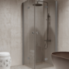 Shower enclosure Hietakari Forma 376, aluminium frame, grey tinted glass Shower enclosure Hietakari Forma 376, aluminium frame, grey tinted glass