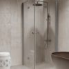 Shower enclosure Hietakari Forma 376, aluminium frame, clear glass Shower enclosure Hietakari Forma 376, aluminium frame, clear glass