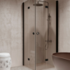 Shower enclosure Hietakari Forma 376, black frame, bronze tinted glass Shower enclosure Hietakari Forma 376, black frame, bronze tinted glass