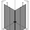 Shower enclosure Hietakari Forma 379, hinged door with fixed part + hinged door with fixed part – 3