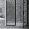 Alcove shower screen Hietakari Bläk 823 New York, Sand frame, bronze tinted glass Alcove shower screen Hietakari Bläk 823 New York, Sand frame, bronze tinted glass