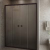 Alcove shower screen Hietakari Forma 464, Cocoa frame, grey satin glass Alcove shower screen Hietakari Forma 464, Cocoa frame, grey satin glass