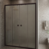 Alcove shower screen Hietakari Forma 464, Cocoa frame, satin frosted glass Alcove shower screen Hietakari Forma 464, Cocoa frame, satin frosted glass