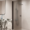 Hinged shower door Hietakari Forma 302, Cocoa frame, brown satin glass Hinged shower door Hietakari Forma 302, Cocoa frame, brown satin glass