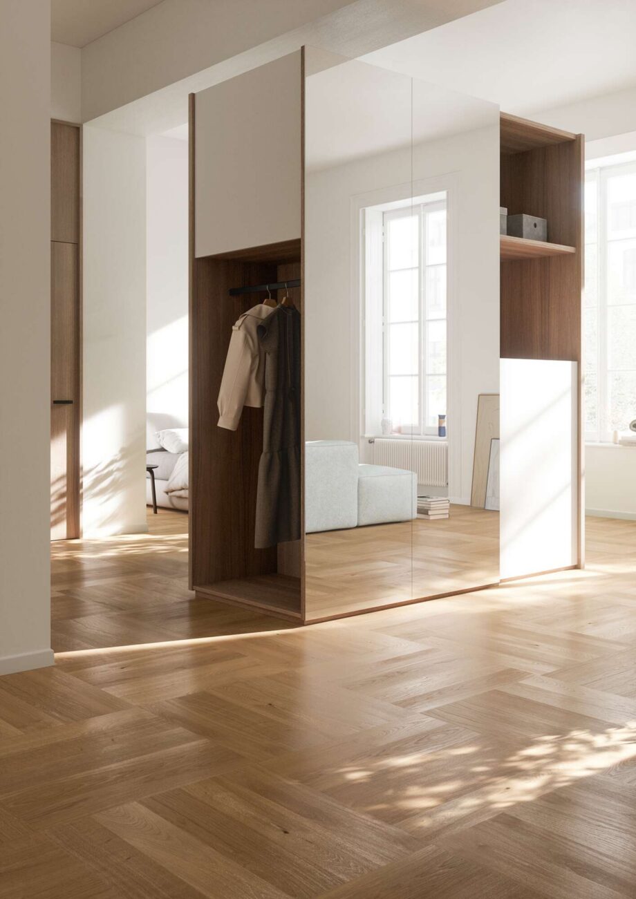 Engineered Wooden Flooring Bauwerk Formpark Quadrato Oak Caramello 14 oiled – 2