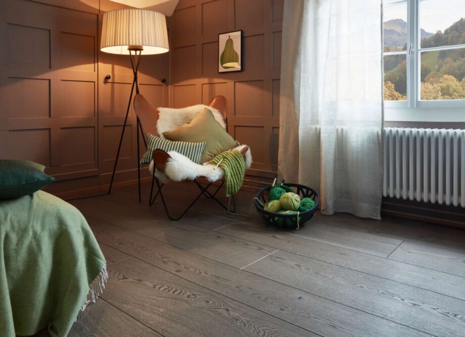 Engineered Wooden Flooring Bauwerk Unicopark Oak Fumo 46 oiled brushed – interior 3 Engineered Wooden Flooring Bauwerk Unicopark Oak Fumo 46 oiled brushed – 4