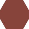 188688-1 Kuusnurkne portselanplaat Dune Exa Garnet, 15x17 cm, 8 mm, granaatpunane, R10