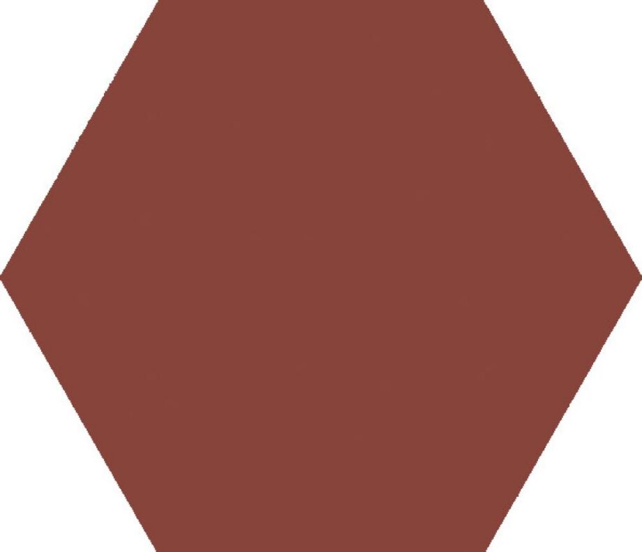 188688-1 Kuusnurkne portselanplaat Dune Exa Garnet, 15x17 cm, 8 mm, granaatpunane, R10