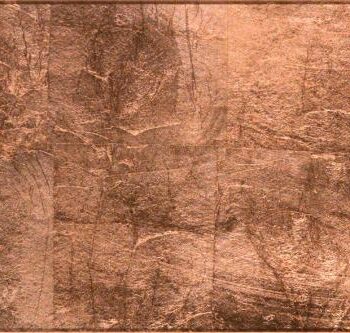 Glass tile laminated with metal leaf Dune Foglio di Rame, 25x75 cm, 9 mm, copper