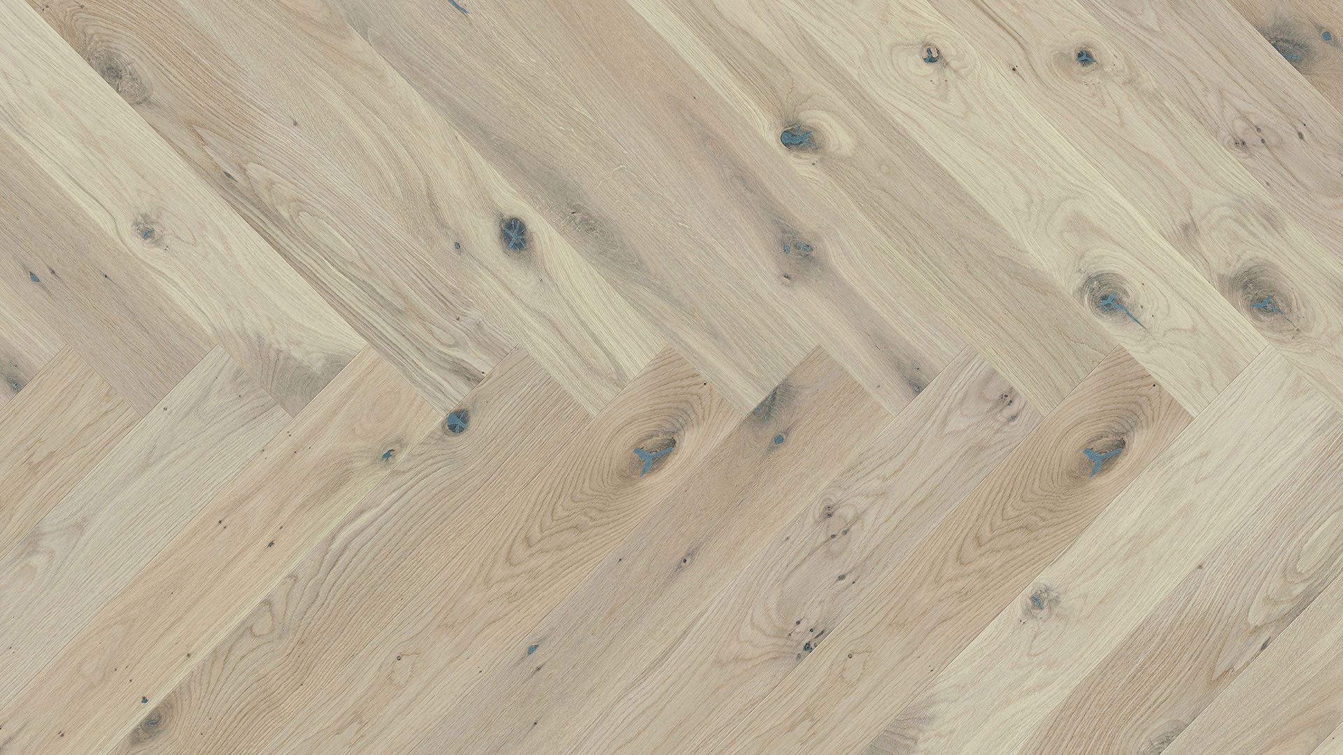 Herringbone floor Oak Crema Country beveled brushed oiled