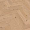 Herringbone floor Thede & Witte Oak Knotty rough appearance brushed and oiled
