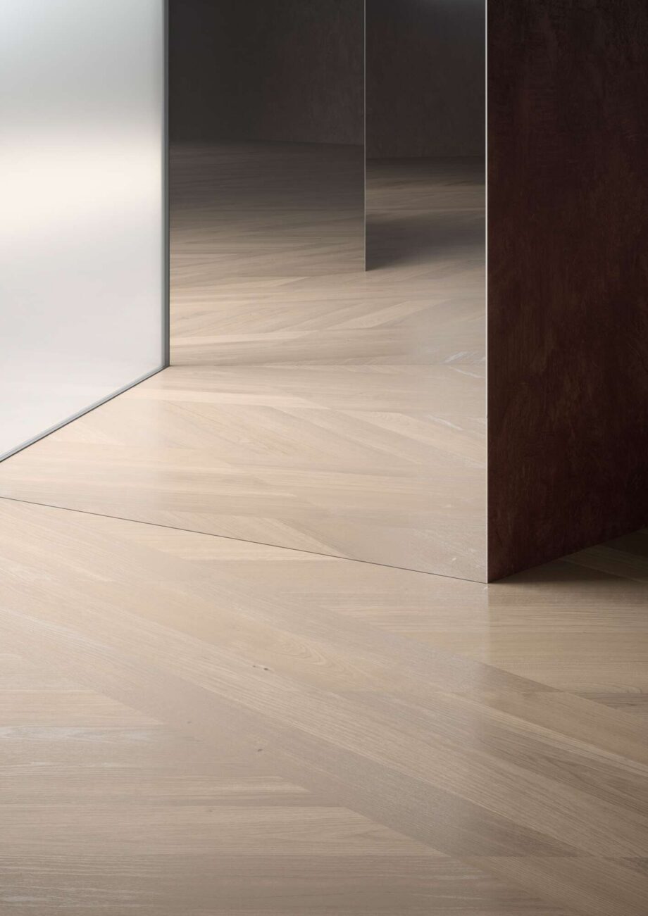 Herringbone Flooring Bauwerk Formpark Rombico Oak Farina 14 oiled brushed – interior 2 Herringbone Flooring Bauwerk Formpark Rombico Oak Farina 14 oiled brushed – 3