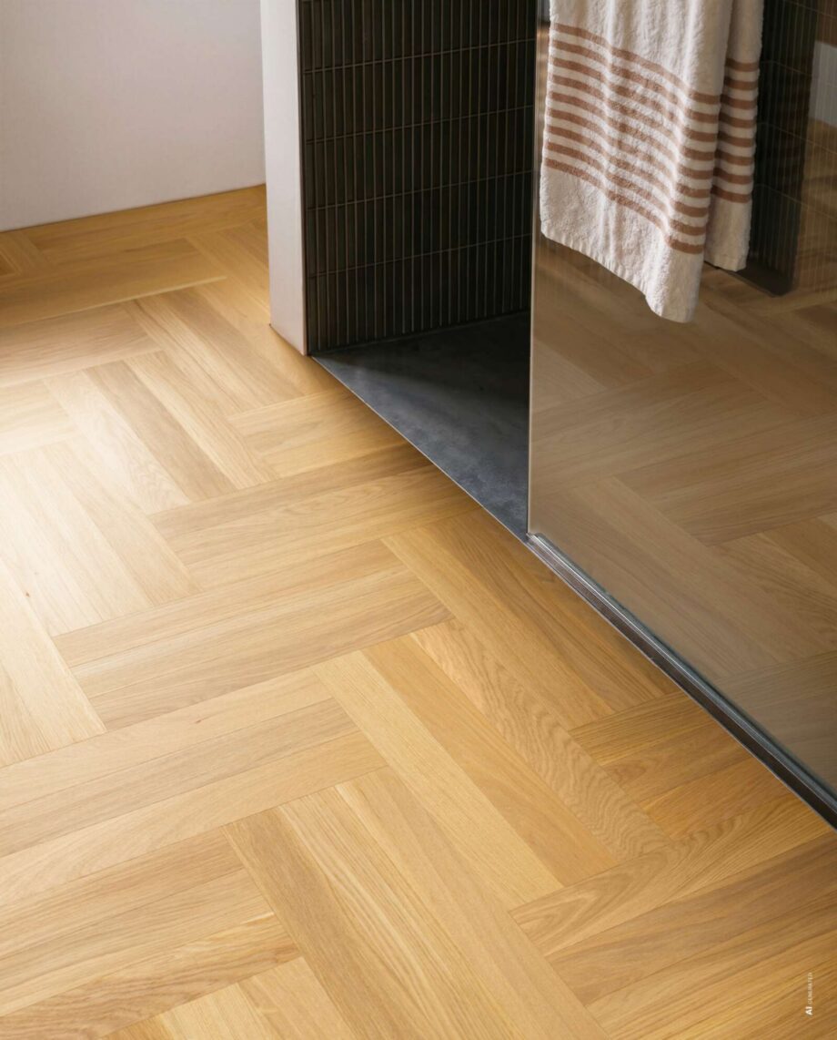 Herringbone Flooring Bauwerk Monopark Oak Nature 15 matt lacquered sanded – interior 3 Herringbone Flooring Bauwerk Monopark Oak Nature 15 matt lacquered sanded – 4