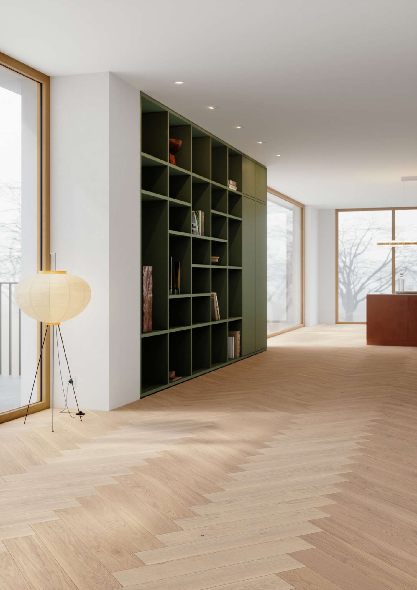 Herringbone Flooring Bauwerk Vectorpark Oak Farina 24 B-Protect brushed – 2