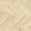 Herringbone flooring oak natural beveled white matt lacquer 110mm