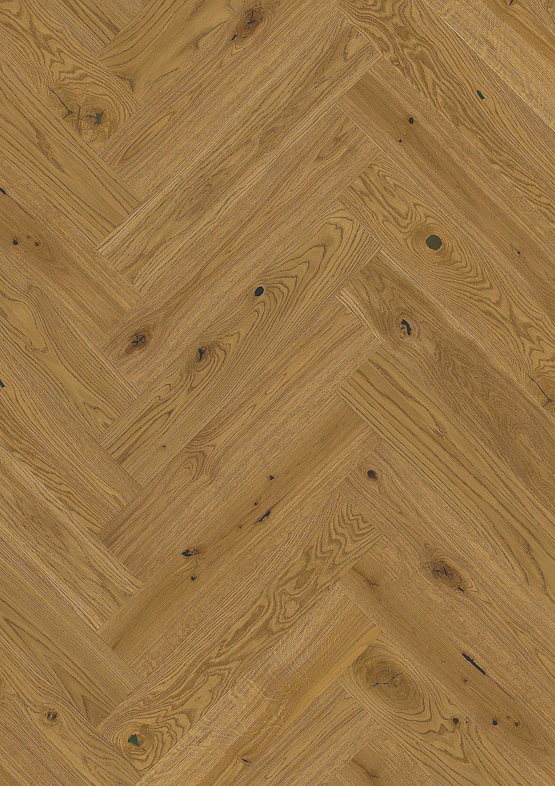 Herringbone parquet flooring Oak Rustic oil-waxed 105mm