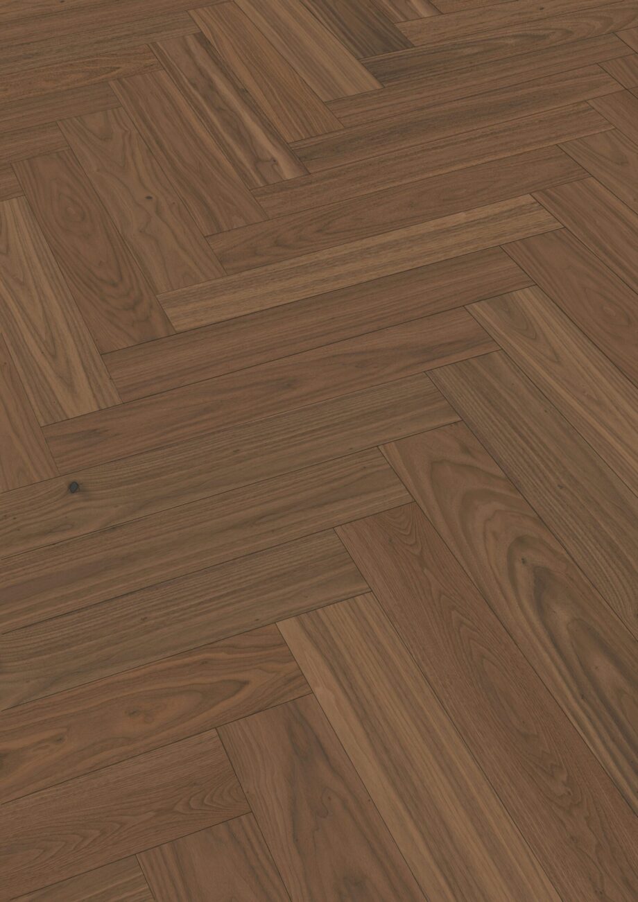 Herringbone parquet Meister Lindura Classic American Walnut, ultra matt lacquered HS 500