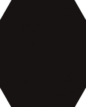 Hexagonal porcelain floor tile Dune Exa Black, 15x17 cm, 8 mm, black, R10
