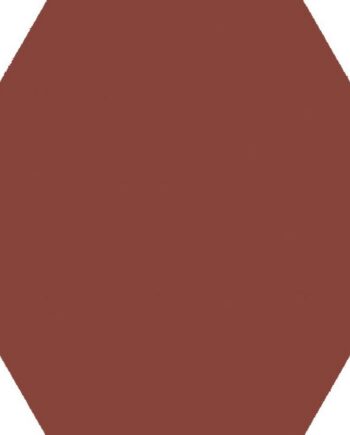 Hexagonal porcelain floor tile Dune Exa Garnet, 15x17 cm, 8 mm, garnet red, R10