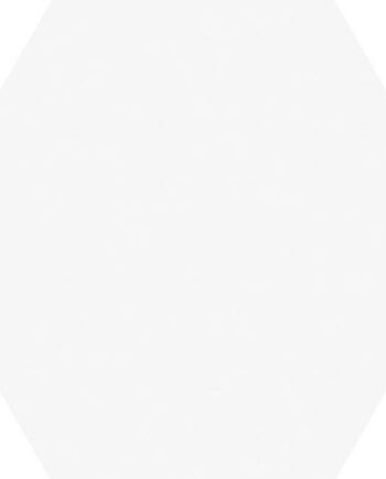 Hexagonal porcelain floor tile Dune Exa White, 15x17 cm, 8 mm, white, R10