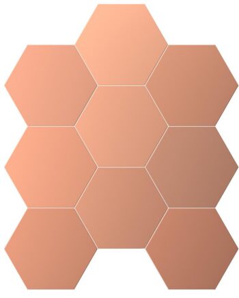 Hexagonal porcelain tile with shade variation Dune Chicago Exa Ginger, 21.5x25 cm, 9 mm, ginger brown, R10