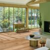 Parkett Tarkett, Grace, Tamm Rustic Plank XT, 1-lip, 2 külge mikrofaas, harjatud 1 Tammeparkett Tarkett Grace Rustic Plank XT elutoas