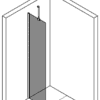 Fixed shower screen Hietakari Forma 301 – view 3 Fixed shower screen Hietakari Forma 301 – 3