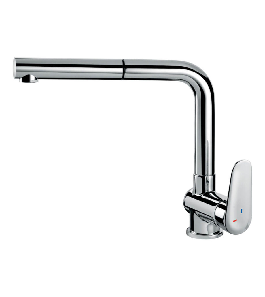 Kitchen mixer Emmevi Beta New 27084 with pull-out spray, chrome Kitchen mixer Emmevi Beta New 27084 with pull-out spray