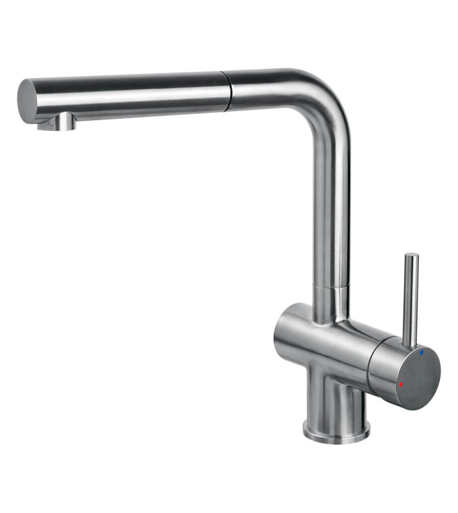 Kitchen mixer Emmevi Piper 45044INES with pull-out spray, stainless steel Kitchen mixer Emmevi Piper 45044INES with pull-out spray