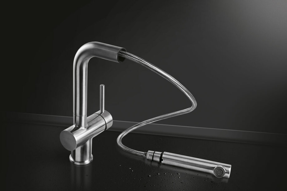 Kitchen mixer Emmevi Piper 45044INLSES with pull-out spray, stainless steel Kitchen mixer Emmevi Piper 45044INLSES with pull-out spray