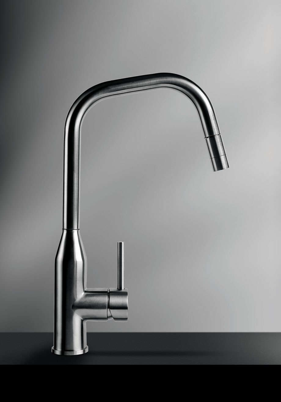 Kitchen mixer Emmevi Piper 45165INES with pull-out spray, stainless steel Kitchen mixer Emmevi Piper 45165INES with pull-out spray