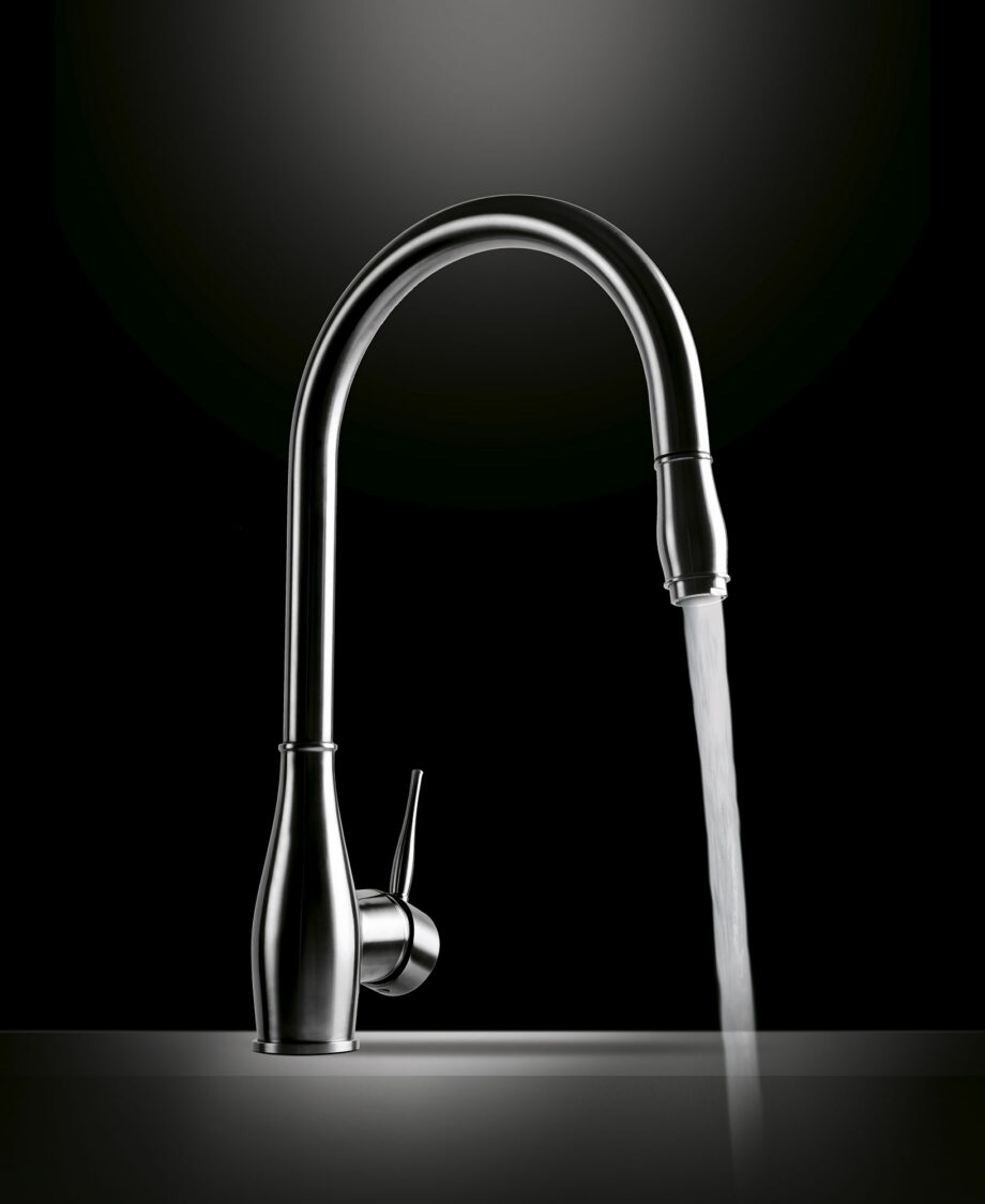 Kitchen mixer Emmevi Tiffany 64167INES with pull-out spray, stainless steel Kitchen mixer Emmevi Tiffany 64167INES with pull-out spray