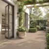 Stone-effect outdoor paving tile Tau Campaspero Sand, 60x60 cm, 20 mm, sand beige, R11, rectified – 2