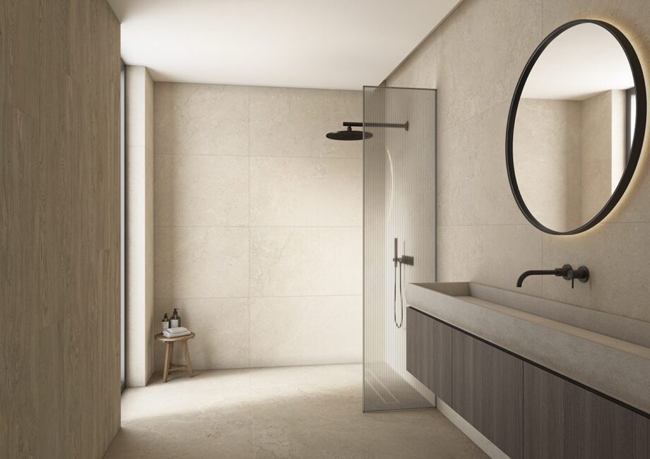 Stone-effect outdoor paving tile Tau Dorset Sand, 61x91 cm, 20 mm, sand beige, R11 – 5