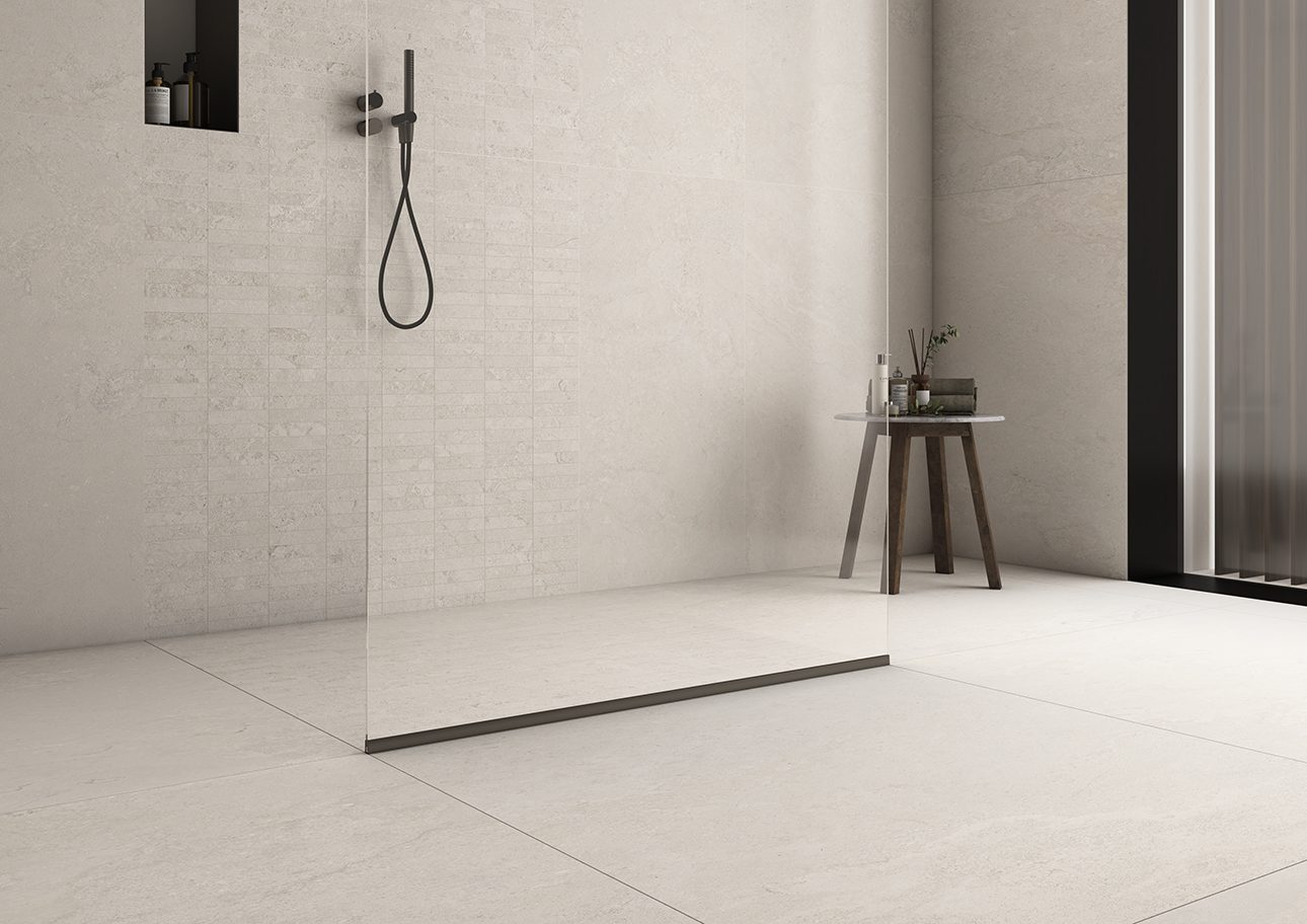 Stone-effect matt porcelain floor tile Tau Dorset White, 60x60 cm, 9 mm, white, rectified – 2