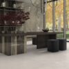 Stone-effect Tau Dorset White, white – view 4 Stone-effect matt porcelain floor tile Tau Dorset White, 60x60 cm, 9 mm, white, rectified – 4