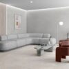 Stone-effect porcelain tile Tau Mainstone Silver, silver grey – view 3 Stone-effect matt porcelain floor tile Tau Mainstone Silver, 60x60 cm, 9 mm, silver grey, R10, rectified – 3