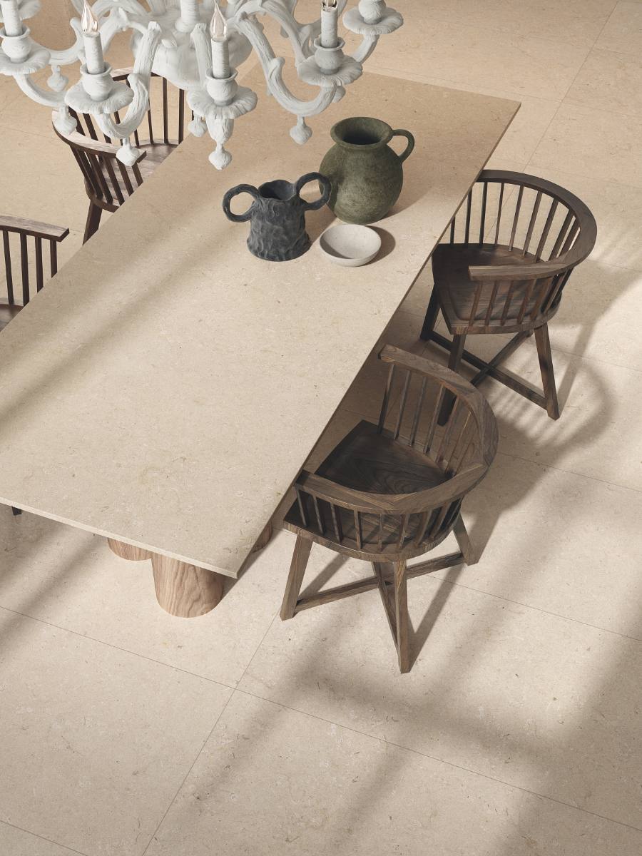 Stone effect outdoor porcelain tile ABK Poetry Stone Trani Beige, 120x120 cm, 20 mm, outdoor, slip-resistant R11 – 3