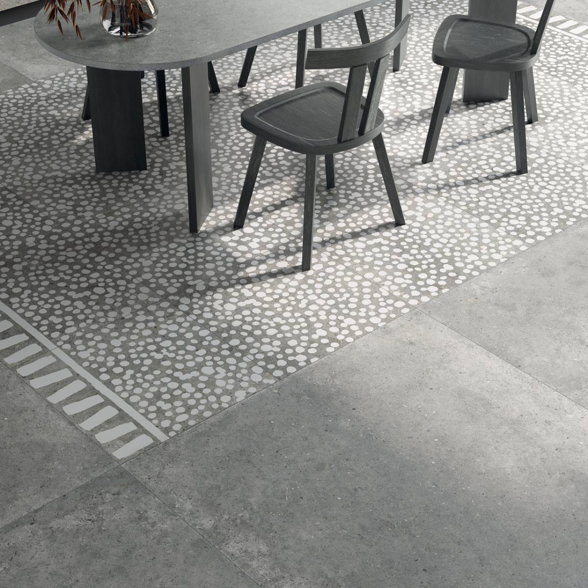 Stone effect outdoor porcelain tile ABK Poetry Stone Pirenei Grey, 80x80 cm, 20 mm, outdoor, slip-resistant R11 – 4